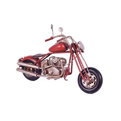 Moto retrò in metallo rosso 20 cm