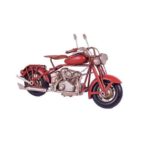 Retro Metal Red Motorycle 20cm - mod2