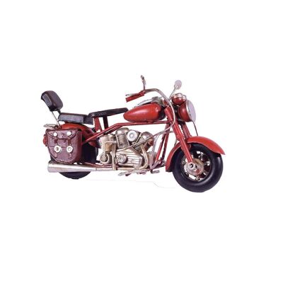 Retro Metall Rot Motorrad 20cm - mod3