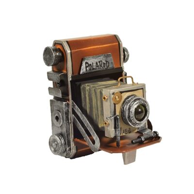 Miniatura della fotocamera con flash in metallo retrò da 13,5 cm