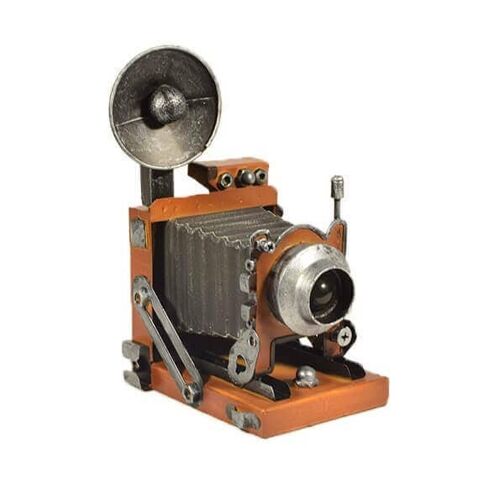 Retro Metal Replica Flash Camera Miniature 13cm
