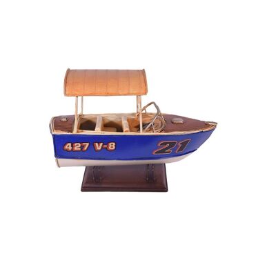 Retro Metal Speedboat 24cm - mod2