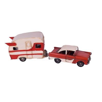 Retro Metal Trailer Caravan 42cm