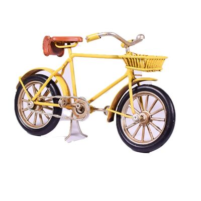 Fahrrad Retro Metall Gelb 16cm