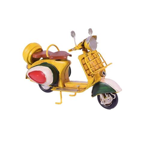 Retro Metal Yellow Scooter 19cm