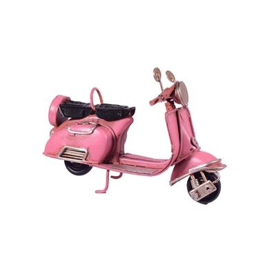 Miniatura scooter rosa retrò 11,5 cm