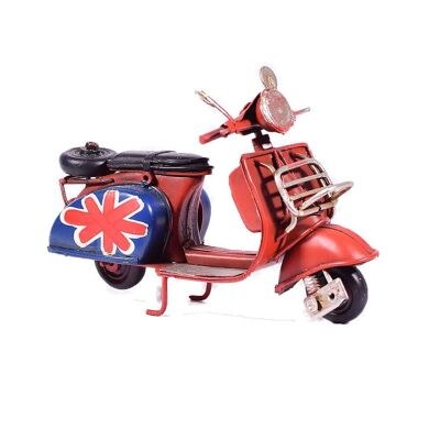 Miniatura scooter rosso retrò 11 cm