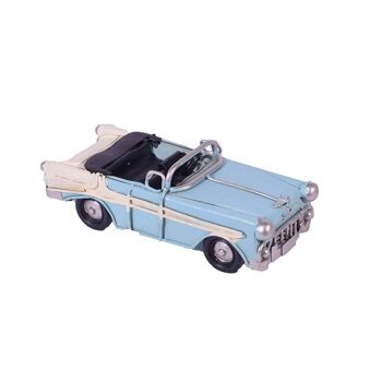 Miniature Voiture Rétro Turquoise 11.5cm