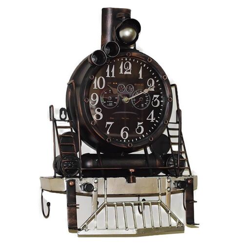 Retro Wall Clock with Train 48cm