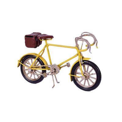 Bicicleta Retro Amarilla Miniatura 16,5cm