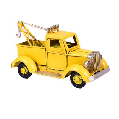 Camioneta Retro Amarilla Miniatura 11cm
