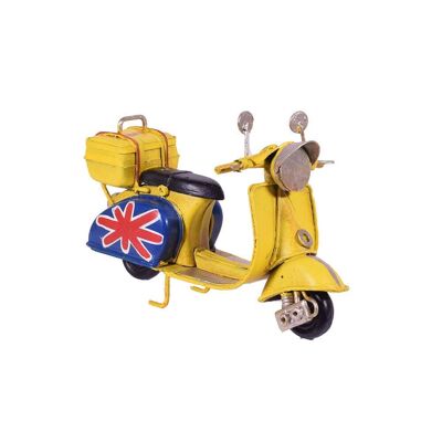 Miniatura scooter giallo retrò 11,5 cm