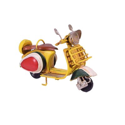 Miniatura scooter giallo retrò 12,5 cm