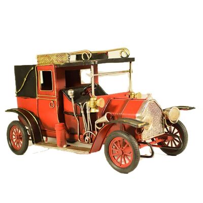 Voiture Vintage en Métal Rouge Antique 26cm