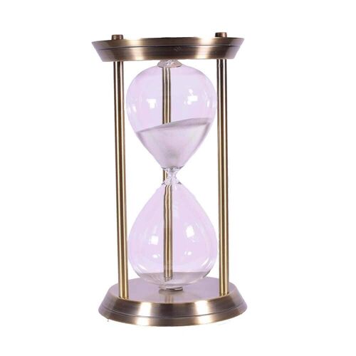 Vintage Style Gold Metal Hourglass Timer