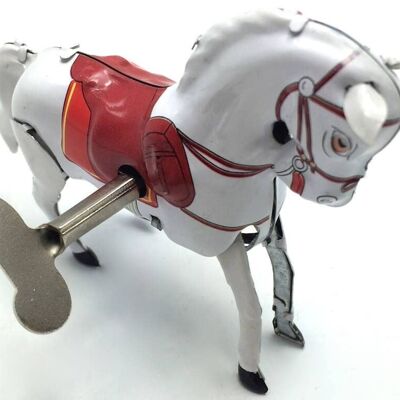 Cheval jouet blanc 12cm