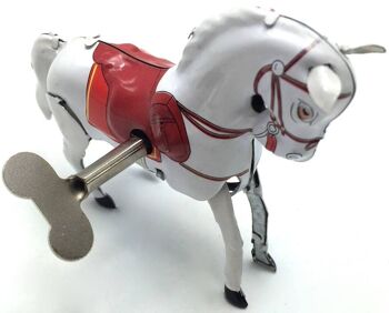Cheval jouet blanc 12cm