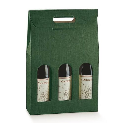 Wine Display Packaging Bag for 3 Bottles