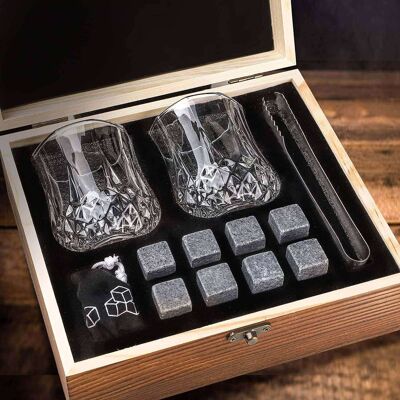 Wine Whiskey Stones Gift Box