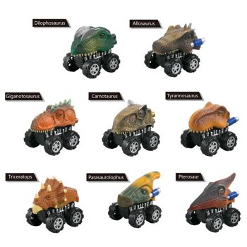 Ensemble de jouets de voitures de dinosaures 8 en 1 2