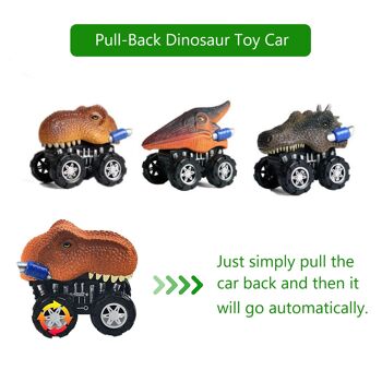 Ensemble de jouets de voitures de dinosaures 8 en 1 3