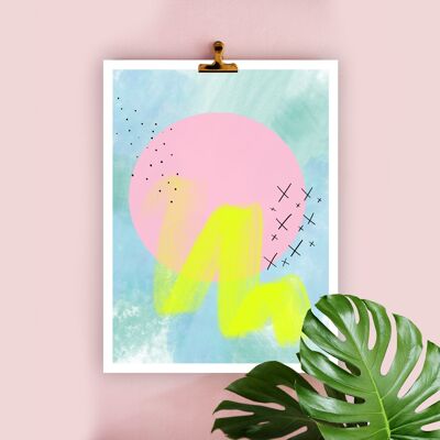 07- Abstract Art Pastel Print, Contempoary art, A4