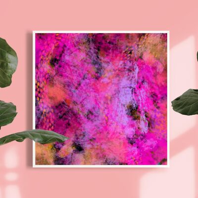 30 - Abstract Art Neon Print, Abstract Painting, Contempoary Art, Square Print 30