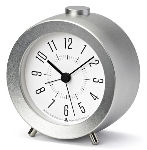 AWA Clock-JIJI Alarm / Silber