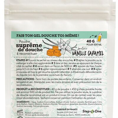 40 g Shower Supreme (Duschgel) Vanille-Karamell-Duft dosieren