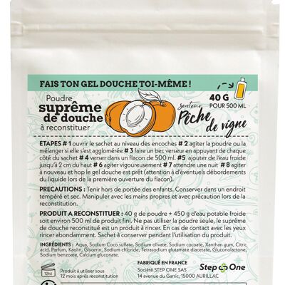 Dose 40 g Suprême de douche (Gel douche) senteur Pêche de vigne