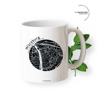 Cup City Map. City map in 5 colors | +100 cities