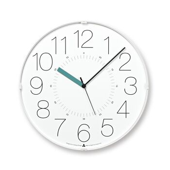 AWA Clock-CARA (W⇒A) / weiß-blau