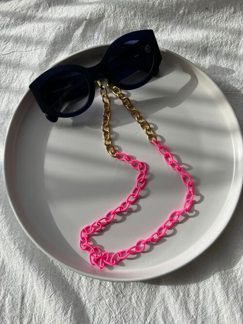Pink Glasses Chain, Sunglasses Chain, Glasses Holder, Eyeglasses Chain, Glasses Lanyard, Gift for Her, Made in Greece.
