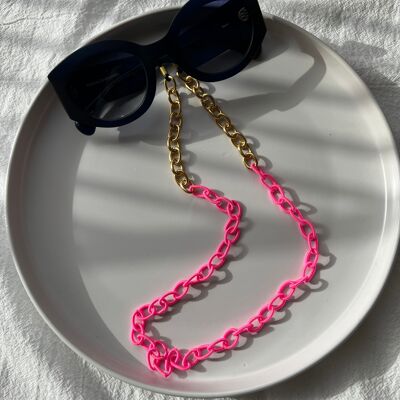 Pink Glasses Chain, Sunglasses Chain, Glasses Holder, Eyeglasses Chain, Glasses Lanyard, Gift for Her, Made in Greece.