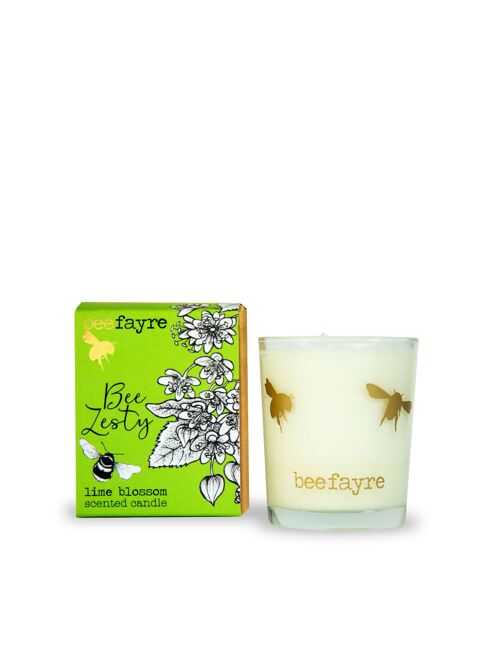 Bee Zesty Lime Blossom Small Scented Candle-Tester
