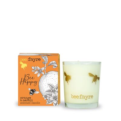 Bee Happy Orange & Neroli Small Scented Candle-Tester