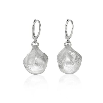 Magma silver hook earrings