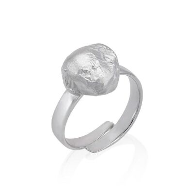 Silver magma ring
