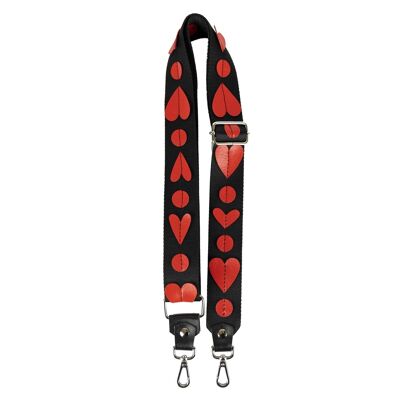 Shoulder Strap with Hearts and Carabiners