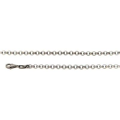 SILVER ROLO CHAIN 2MM 40 CM