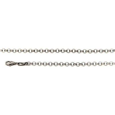 ROLO TYPE SILVER CHAIN 2MM 45 CM