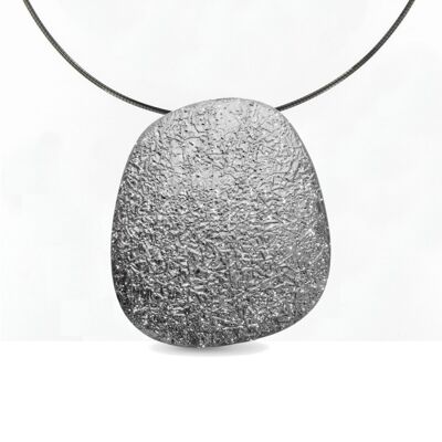 Audrey black silver pendant