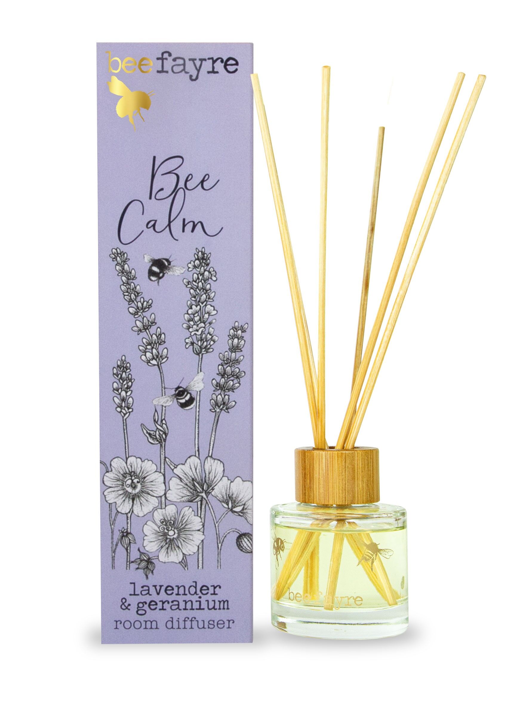 Bee Calm Lavender & Geranium Reed Diffuser-Tester