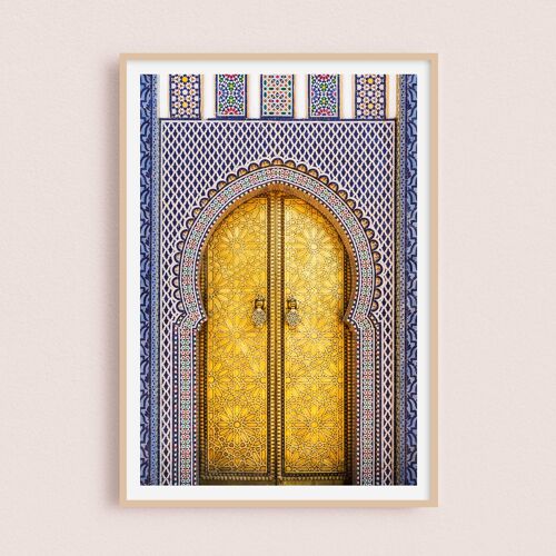Affiche / Photographie - Porte du Palais | Fès Maroc 30x40cm