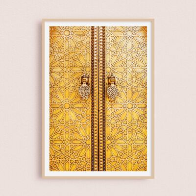 Poster / Foto - Goldene Tür | Fes Marokko 30x40cm