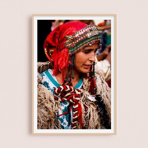 Affiche / Photographie - Portrait de Femme | Imouzzer Kandar - Maroc 30x40cm