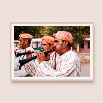 Affiche / Photographie - Les Musiciens de Imouzzer Kandar | Maroc 30x40cm 1