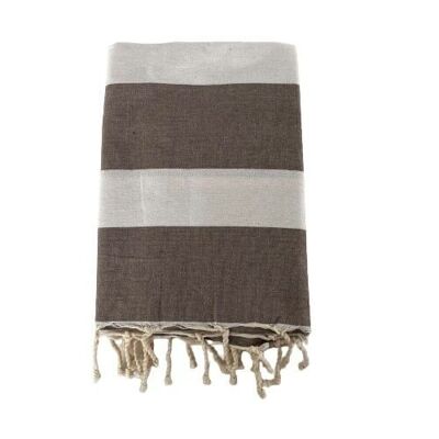 Traditional Fouta Transat Taupe 100x200 woven cotton