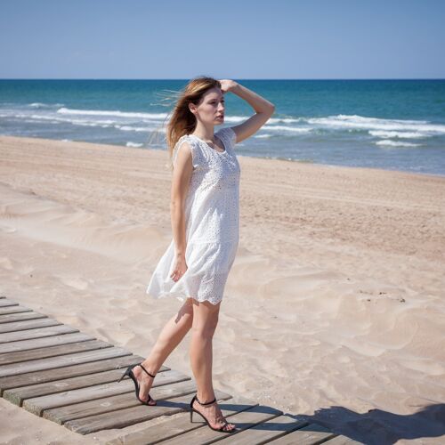 MINIVESTIDO BLANCO SIN MANGAS JEMMA SUMMER