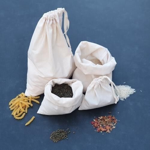 Set of 4 fabric bags for bulk